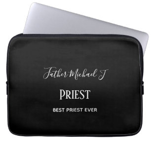 Capa Para Notebook PRESENTES PRIEST - branco preto clássico personal