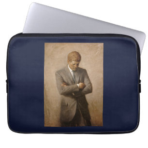 Capa Para Notebook Presidente Americano John Kennedy Retrato Pintado