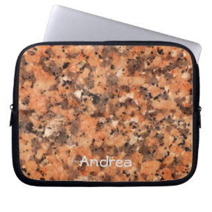 Capa Para Notebook Preto alaranjado manchado do teste padrão vívido