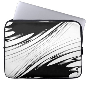Capa Para Notebook Preto e Branco Moderno