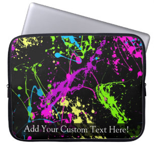 Capa Para Notebook Preto personalizado/Splatter de néon