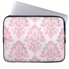 Capa Para Notebook Pretty in Pink Victorian Damask Watercolor Pattern