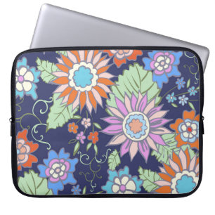 Capa Para Notebook Primavera de padrão de fundo uniforme floral - Ver