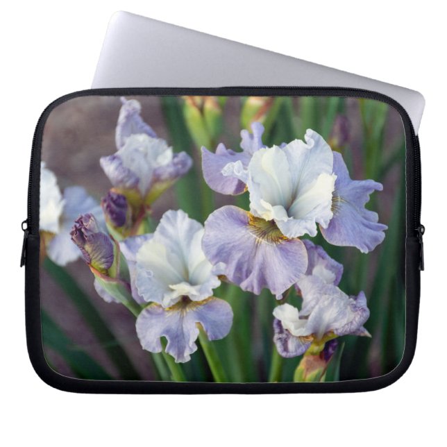 Capa Para Notebook Primavera Roxo e Branco Iris (Frente)