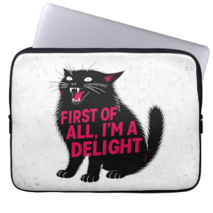 Capa Para Notebook Primeiro De Tudo Sou Um Delicioso Gato Preto Rugid