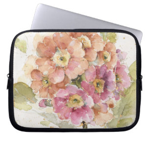 Capa Para Notebook Prímula cor-de-rosa e alaranjada