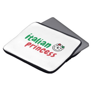 Capa Para Notebook Princesa Italiana - Urso Bonito Desenhado À Mão