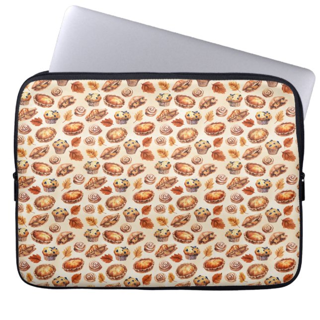 Capa Para Notebook Produtos de Panificação de Outono (Frente)