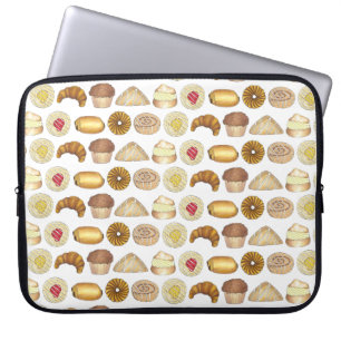 Capa Para Notebook Produtos de pastelaria croissant Dinamarquesa Muff