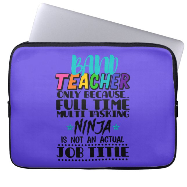 Capa Para Notebook Professor banda Apenas Porque Multitarefa De Tempo (Frente)