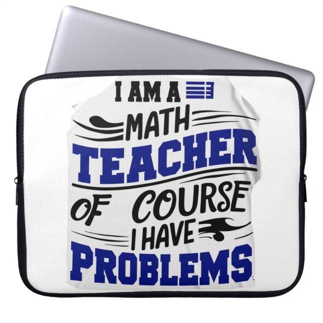 Capa Para Notebook Professor de matemática Piada  (Frente)