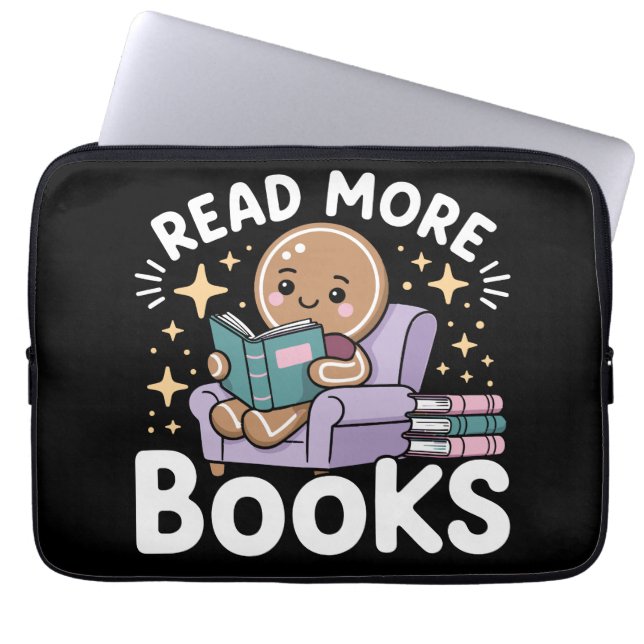 Capa Para Notebook Professor de Natal Leia Mais Livros Engraçado  (Frente)