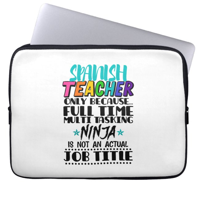 Capa Para Notebook Professor Espanhol Apenas Porque Multitarefa De Te (Frente)