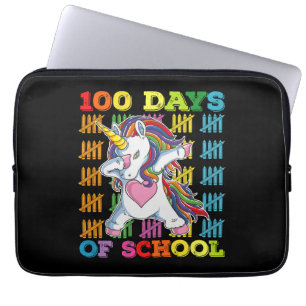 Capa Para Notebook Professor Unicórnio dos 100 Dias de Escola