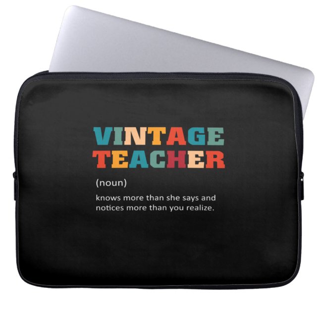 Capa Para Notebook Professora Gift Vintage (Frente)