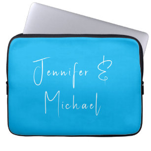 Capa Para Notebook Profissional de Casamento Clássico Azul Céu