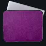 Capa Para Notebook Profundamente Púrpura Abatida Flores De Couro Do S<br><div class="desc">Olhar para o couro design floral retro retro-floral profundo elegante. Esta é uma imagem do couro e não do couro real ou falso,  e o aspecto gravado é o efeito da fotografia.</div>