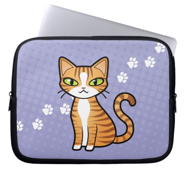 Capa Para Notebook Projete seu próprio gato dos desenhos animados (Frente)