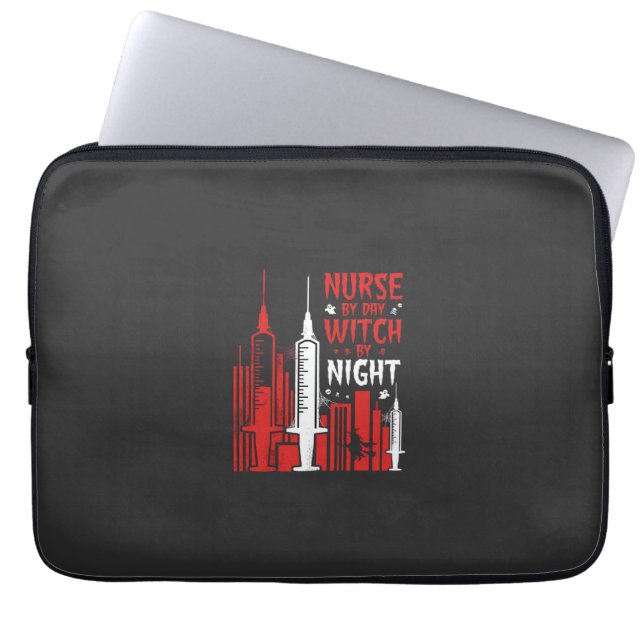Capa Para Notebook Projeto Enfermeira Bruxa Halloween Skyline_1 (Frente)