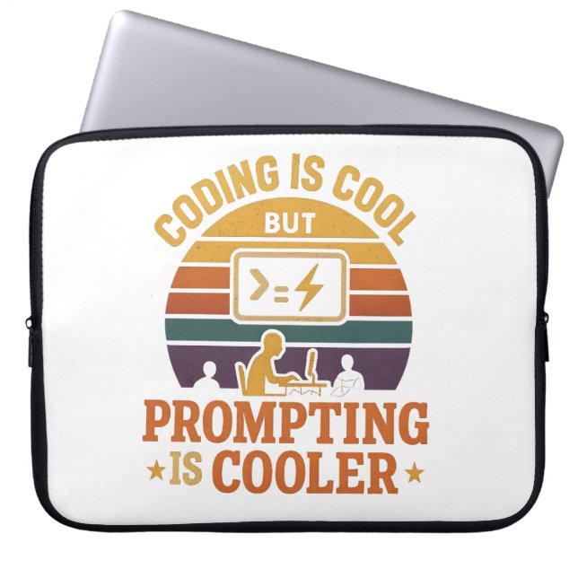 Capa Para Notebook Prompting Cooler Sleeve | Tech Humor (Frente)