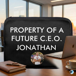 Capa Para Notebook Property of Future CEO Custom Name Minimalist Blac