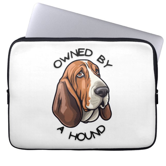 Capa Para Notebook Propriedade de alguém Basset Hound (Frente)