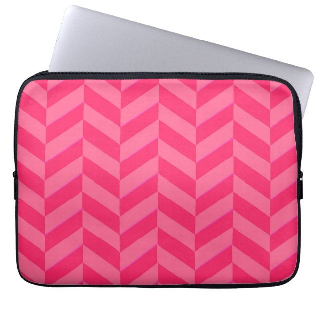 Capa Para Notebook Proteção técnica moderna Chevron rosa (Frente)