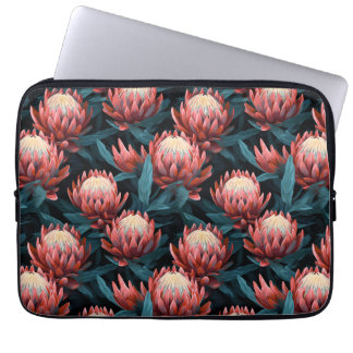Capa Para Notebook Proteína Escura Do Coral Floral