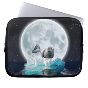 Capa Para Notebook Proteja nossos selos da caça - arte selvagem