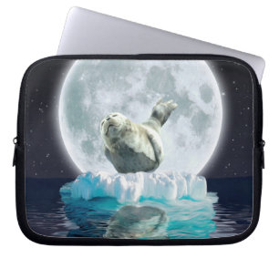 Capa Para Notebook Proteja nossos selos da caça - arte selvagem
