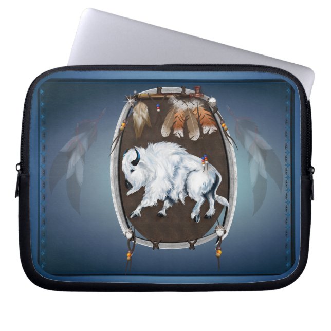 Capa Para Notebook Protetor branco do búfalo (Frente)