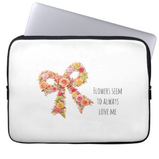 Capa Para Notebook Protetor de iPad com Laço Floral | Protetor de Tab