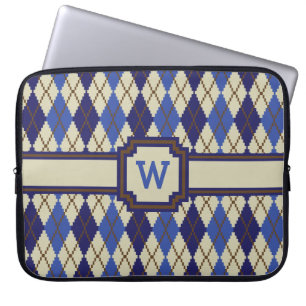 Capa Para Notebook Protetor de Laptop Argyle com Torta de Mirtilo