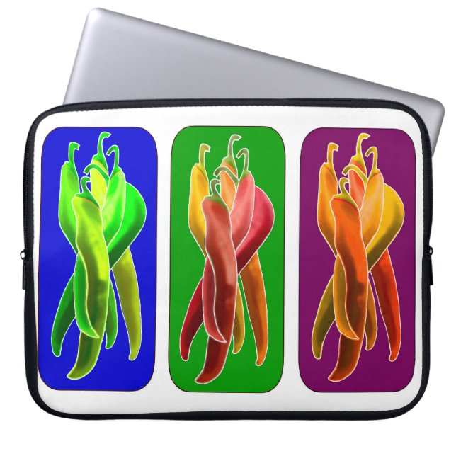 Capa Para Notebook Protetor de Laptop com Pimentões Abstratos (Frente)