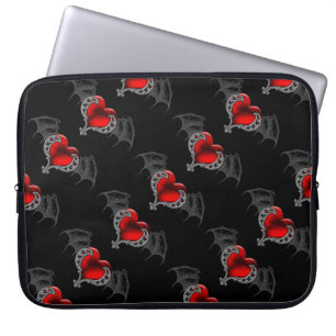Capa Para Notebook Protetor de Laptop Coração Gótico com Asas de Morc