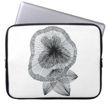 Protetor de Laptop Flor de Arte Radial Abstrata