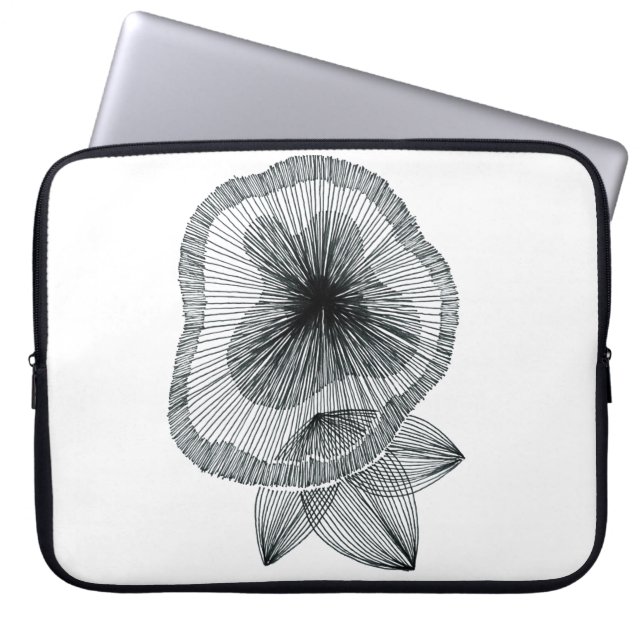 Capa Para Notebook Protetor de Laptop Flor de Arte Radial Abstrata (Frente)