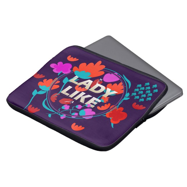 Capa Para Notebook Protetor de Laptop Floral LadyLike (Frente Topo)