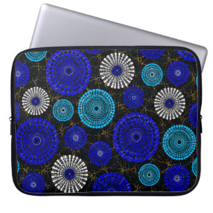 Capa Para Notebook Protetor de Laptop Geométrico Mandala Azul – Boho