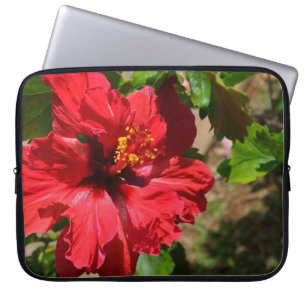 Capa Para Notebook Protetor de Laptop Hibisco Vermelho