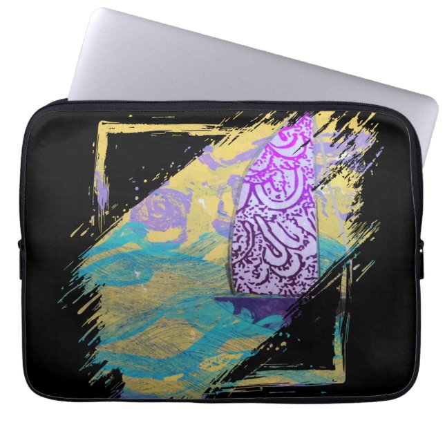 Capa Para Notebook Protetor de Laptop - Lavanda Sail Tinta (Frente)