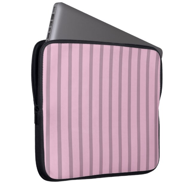 Capa Para Notebook Protetor de Laptop Moderno Rosa e Listras Roxas (Frente Esquerda)