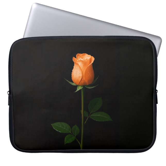 Capa Para Notebook Protetor de Laptop Preto 4 Luxe, Rosa Laranja do P (Frente)