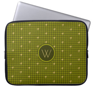 Capa Para Notebook Protetor de Laptop Xadrez com Acento Dourado em Ol