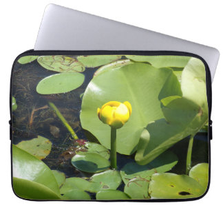 Capa Para Notebook Protetor para Laptop com Botão de Lírio Amarelo e