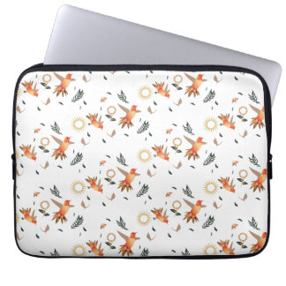 Capa Para Notebook Protetores de Laptop com Padrão Floral de Beija-fl