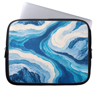 Capa Para Notebook Protetores de Laptop de Geleira Azul Abstrata | Es