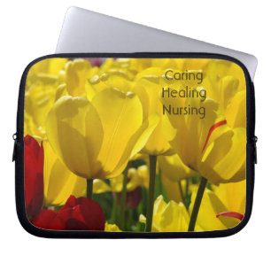 Capa Para Notebook Protetores de laptop Tulipas Amarelas Flores Prese
