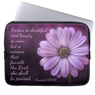 Capa Para Notebook Proverbs 31:30 - Uma mulher que teme o Senhor