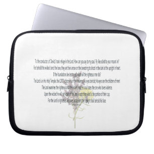 Capa Para Notebook PSALM-11, eu me refugiei no Senhor, Floral